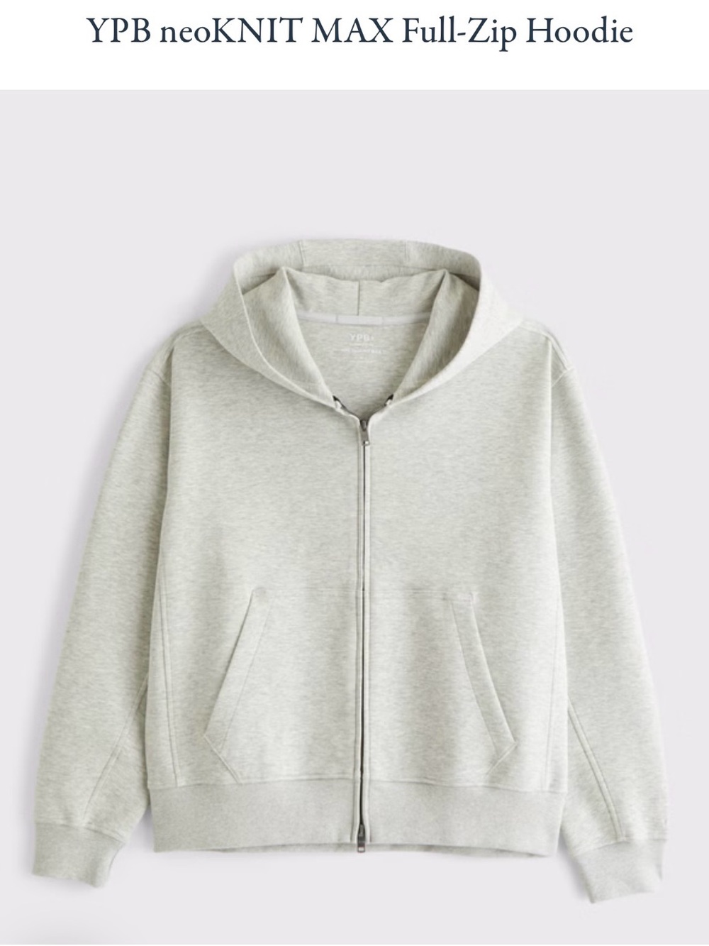 Abercrombie & Fitch Light Gray Full-Zip Hoodie
